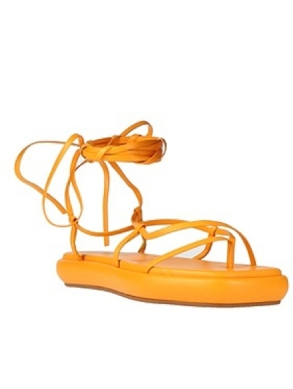 Ilio Smeraldo | Graldine Boubill Lace-Up Leather Flatform Sandals Eu 38 Us 7.5